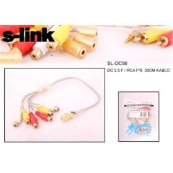 S-link SL-DC56 3.5mm Stereo 6lı Ses Çoklayıcı