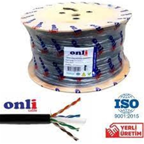 Onli ON-6006 U-UTP 23 AWG CCA-PE Outdoor 305 Metre Cat6 Kablo 