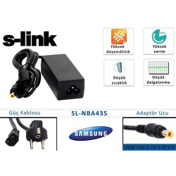 S-link SL-NBA435 40w 19v 2.1a 5.0-3.0 Samsung Notebook Standart Adaptörü