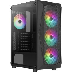 Aerocool AE-FLC-600W 4x120mm FRGB USB 3.0 Micro ATX-Mini ITX Siyah Kasa