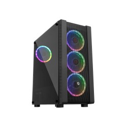 Frisby FC-9320G Gaming Kasa (Dual-Ring RGB Fan + 600W 80+ Bronze)1 x USB 3.0, 2 x USB 2.0 