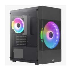 Aerocool-AE ATMC LT 500 Atomic Lite 500W 1x18cm FRGB ve 1 x 12cm FRGB Fanlı Mini Tower Kas