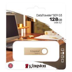 Kingston DTSE9G3-128GB 128GB 220MB-s Metal USB 3.2 Gen 1 DataTraveler SE9 G3 Flash Bellek