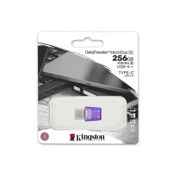 Kingston DTDUO3CG3-256GB DataTraveler microDuo 3C 200MB-s dual USB-A + USB-C Flash Bellek