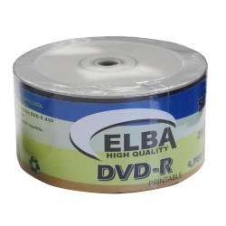 Elba Dvd-R 4,7GB-120MIN 50li 16X Printable Dvd-R Shrink