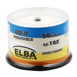 Elba Blu-Ray BD-R 10X 25GB 50Lİ Cake Box Prıntable