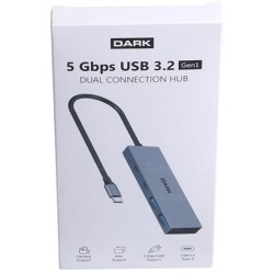 Dark DK-AC-USB312C 4 Port USB Type-C HUB 2X USB3.0 Type-A & 2X USB3.1 Type -C