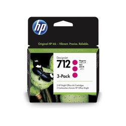 HP 712 Magenta Kırmızı 29ML 3Lü Paket Plotter Kartuşu 3ED78A