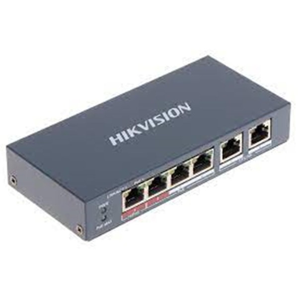 Hikvision DS-3E0106P-E-M 4 Portlu 10-100 Fast Ethernet Switch- 4 Port Poe 35W