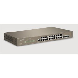 Tenda TEG3328F 24 Port 10-100-1000 Switch 4 Port SFP L2 Çelik Kasa Rack Mount