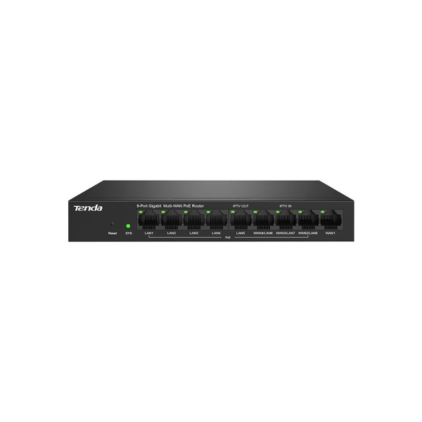 Tenda G0-8G-PoE 9 Port 8 Port Poe+ 10-100-1000 Switch Çelik Kasa POE Router