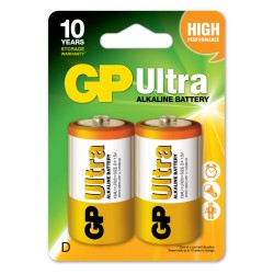 GP LR20 Büyük Boy Ultra Alkalin Pil 2'li Paket GP13AU-U2 D Boy