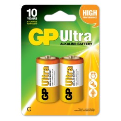 GP LR14 Orta Boy Ultra Alkalin Pil 2'li Paket GP14AU-U2 C Boy