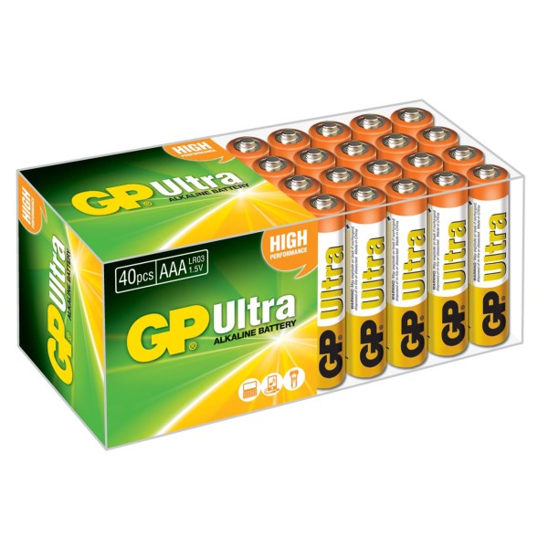 Gp LR03 AAA Boy Ultra Alkalin İnce Kalem Pil 40'lı Paket GP24AUT-2B40