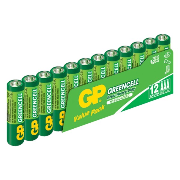 GP Greencel R03 AAA Boy İnce Çinko Kalem Pil 12'li Paket GP24G-VS12