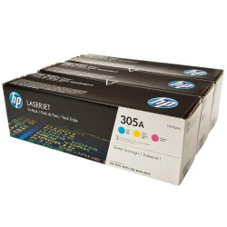 HP 305A Mavi-Kırmızı-Sarı 3lü Takım Toner CF370AM CE411A-CE412A-CE413A