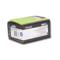 Lexmark 80C80C0 1.000 Sayfa Cyan Mavi Toner CX310-410-510 808C